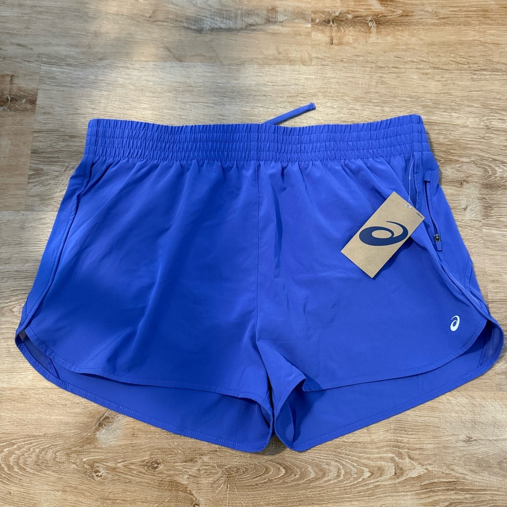 ASICS WOMEN LINED RUNNING SHORTS IN PURPLE. SIZE XL - NWT